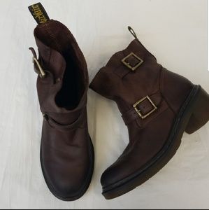 Dr Martens Diza Leather Moto Boot Sz 10